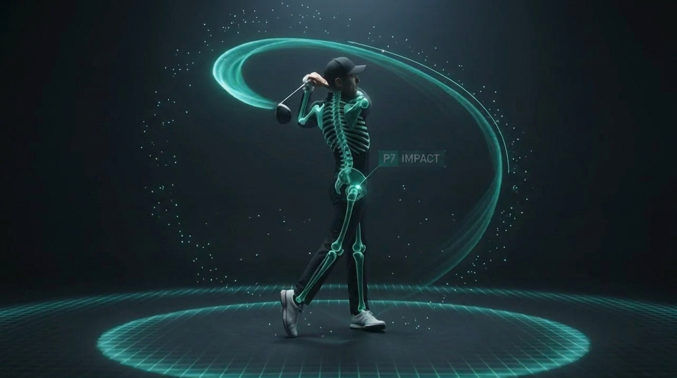 UGolf swing analysis preview showing a golfer's motion and club path
